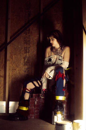 Ratchet strap pants and weremaul top