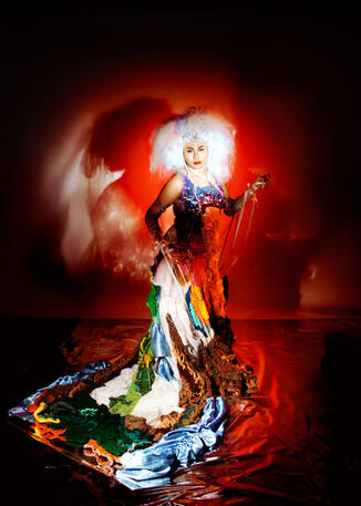 Caitrin CelleVega's micro-collection from Oklahoma Fashion Alliance 2025 - I SET MYSELF ON FIRE