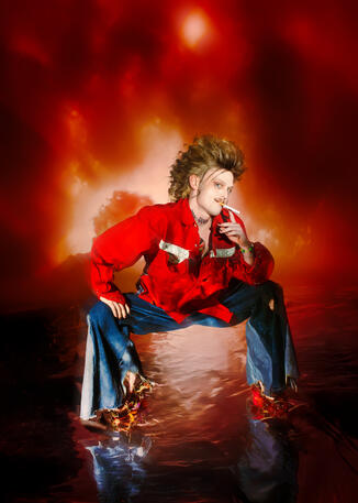 Caitrin CelleVega's micro-collection from Oklahoma Fashion Alliance 2025 - I SET MYSELF ON FIRE