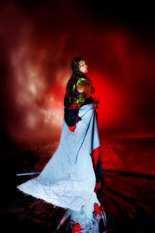 Caitrin CelleVega's micro-collection from Oklahoma Fashion Alliance 2025 - I SET MYSELF ON FIRE